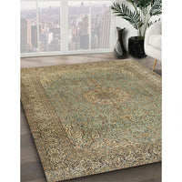 Traditional Brownish Green Persian Rug, tr2013