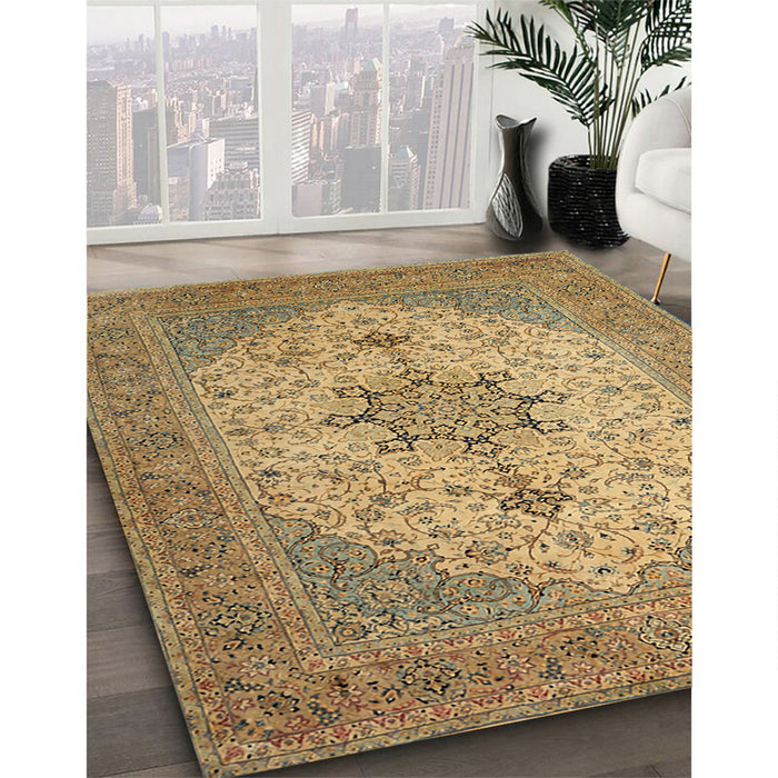 Traditional Light Brown Persian Rug in Family Room, tr2014