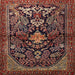 Square Traditional Orange Salmon Pink Persian Rug, tr2018