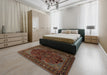 Traditional Red Persian Rug in a Bedroom, tr2020