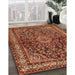 Machine Washable Traditional Saffron Red Rug in a Family Room, wshtr2022