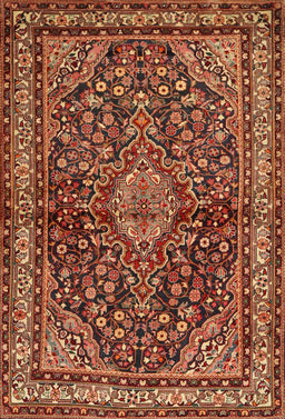 Machine Washable Traditional Saffron Red Rug, wshtr2022