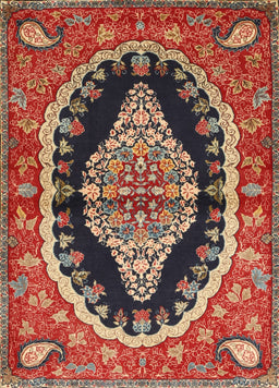 Machine Washable Traditional Tomato Red Rug, wshtr2023