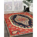 Traditional Red Medallion Rug in Family Room, tr2023