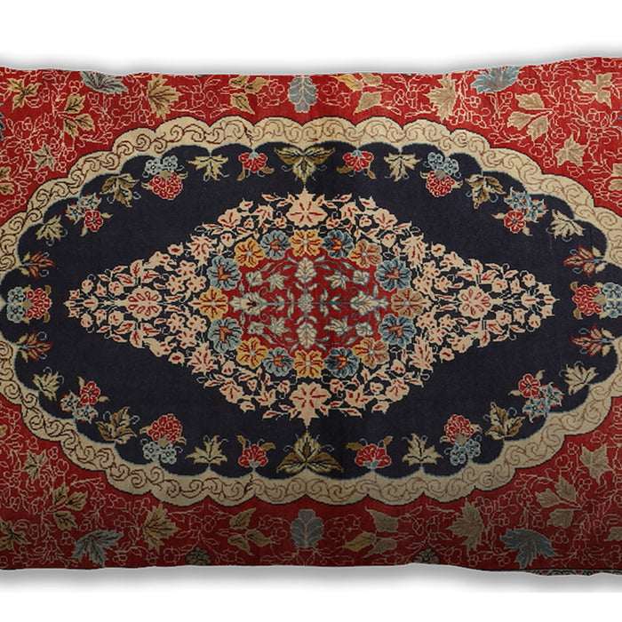 Traditional Classic Rectangular Tomato Red Lumbar Throw Pillow, 13 inch by 19 inch, lbtr2023