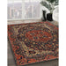 Machine Washable Traditional Dark Gold Brown Rug in a Family Room, wshtr2024