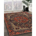 Traditional Dark Gold Brown Persian Rug in Family Room, tr2024