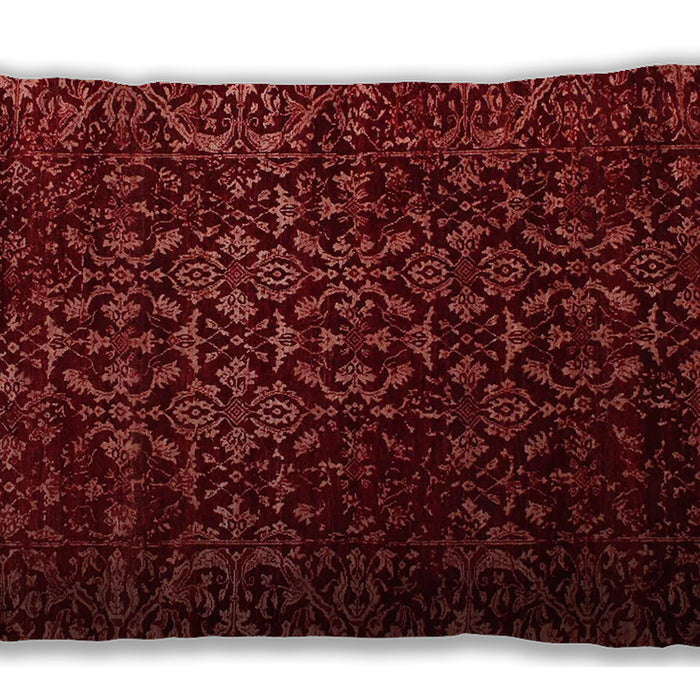 Traditional Classic Rectangular Red Lumbar Throw Pillow, 13 inch by 19 inch, lbtr2027