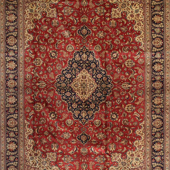 Machine Washable Traditional Saffron Red Rug, wshtr2028
