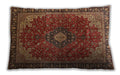 Traditional Classic Rectangular Saffron Red Lumbar Throw Pillow, 13 inch by 19 inch, lbtr2028