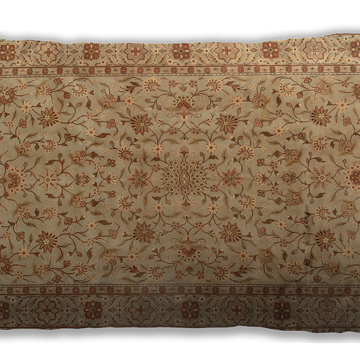 Traditional Classic Rectangular Yellow Orange Lumbar Throw Pillow, 13 inch by 19 inch, lbtr2029