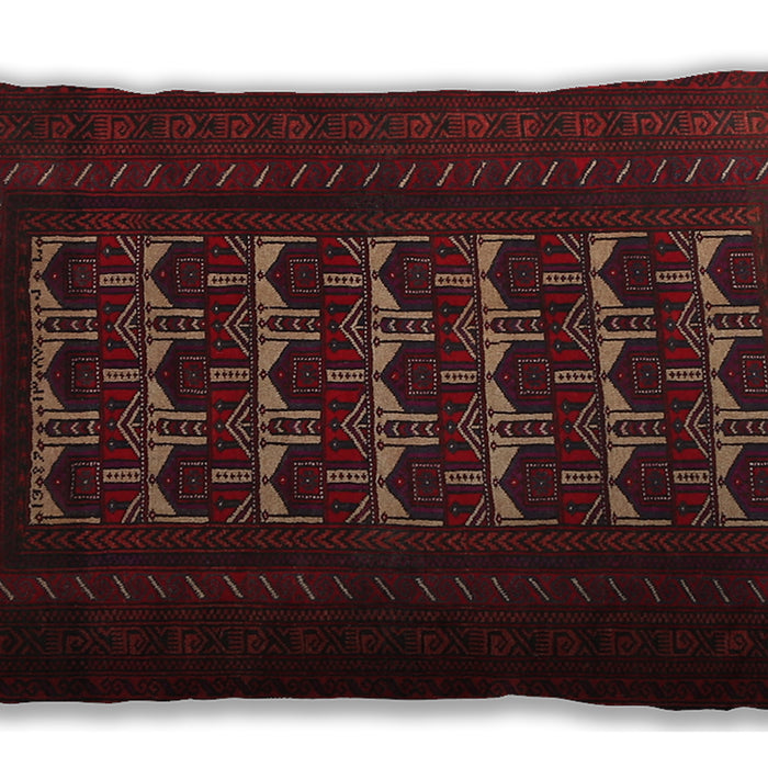 Traditional Classic Rectangular Cranberry Red Lumbar Throw Pillow, 13 inch by 19 inch, lbtr2031