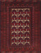 Machine Washable Traditional Cranberry Red Rug, wshtr2031