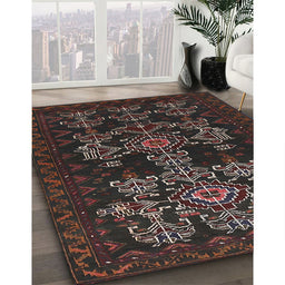 Traditional Bakers Brown Persian Rug in Family Room, tr2032