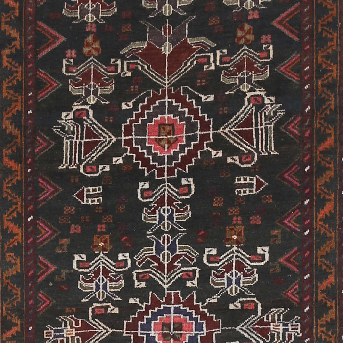 Machine Washable Traditional Bakers Brown Rug, wshtr2032