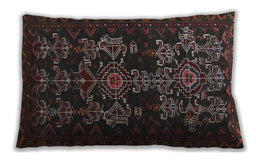 Traditional Classic Rectangular Bakers Brown Lumbar Throw Pillow, 13 inch by 19 inch, lbtr2032