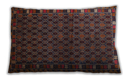 Traditional Classic Rectangular Chestnut Brown Lumbar Throw Pillow, 13 inch by 19 inch, lbtr2033