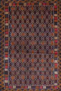 Machine Washable Traditional Chestnut Brown Rug, wshtr2033