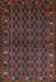 Machine Washable Traditional Chestnut Brown Rug, wshtr2033