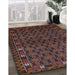 Traditional Chestnut Brown Persian Rug in Family Room, tr2033