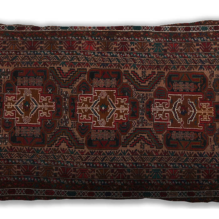 Traditional Classic Rectangular Sepia Brown Lumbar Throw Pillow, 13 inch by 19 inch, lbtr2034