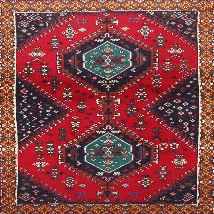 Square Traditional Red Persian Rug, tr2035