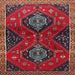 Square Traditional Red Persian Rug, tr2035
