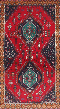 Machine Washable Traditional Red Rug, wshtr2035