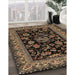 Traditional Black Brown Persian Rug in Family Room, tr2036