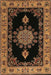 Traditional Black Brown Medallion Rug, tr2037