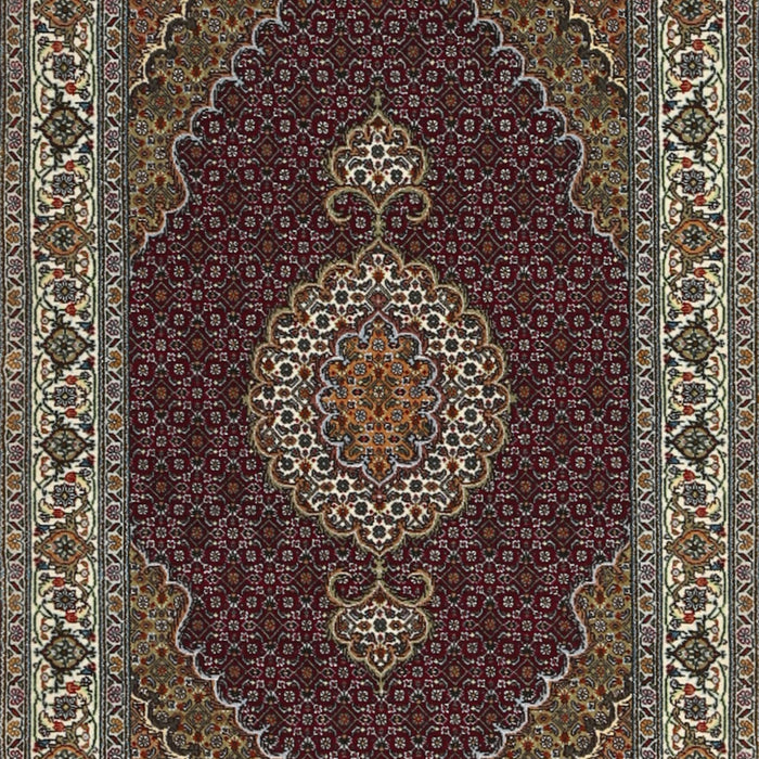 Traditional Khaki Green Medallion Rug, tr2038