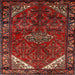 Square Traditional Sienna Brown Persian Rug, tr203