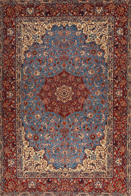 Machine Washable Traditional Saffron Red Rug, wshtr2040