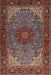 Machine Washable Traditional Saffron Red Rug, wshtr2040