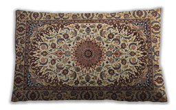 Traditional Classic Rectangular Sepia Brown Lumbar Throw Pillow, 13 inch by 19 inch, lbtr2041
