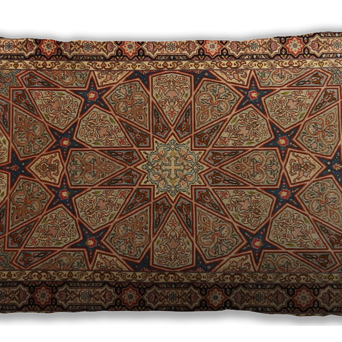 Traditional Classic Rectangular Tomato Red Lumbar Throw Pillow, 13 inch by 19 inch, lbtr2042