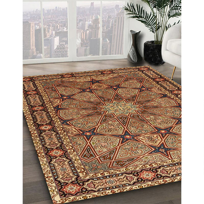 Traditional Red Persian Rug in Family Room, tr2042