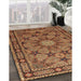 Machine Washable Traditional Tomato Red Rug in a Family Room, wshtr2042