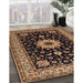 Machine Washable Traditional Bakers Brown Rug in a Family Room, wshtr2043