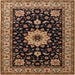 Round Machine Washable Traditional Bakers Brown Rug, wshtr2043