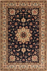 Machine Washable Traditional Bakers Brown Rug, wshtr2043