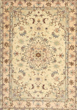 Machine Washable Traditional Brown Gold Rug, wshtr2045