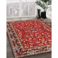 Traditional Orange Salmon Pink Persian Rug, tr2046