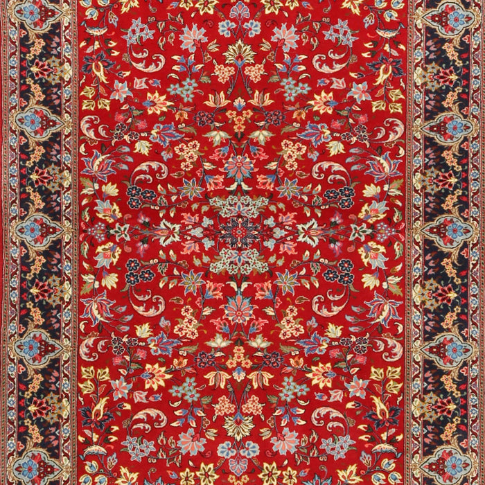 Machine Washable Traditional Orange Salmon Pink Rug, wshtr2046