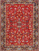 Traditional Orange Salmon Pink Persian Rug, tr2046