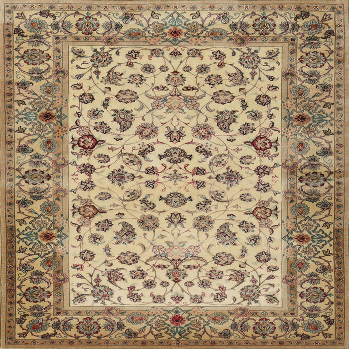 Square Traditional Sienna Brown Persian Rug, tr2047