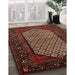 Traditional Gold Brown Persian Rug in Family Room, tr204