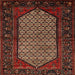 Square Traditional Gold Brown Persian Rug, tr204