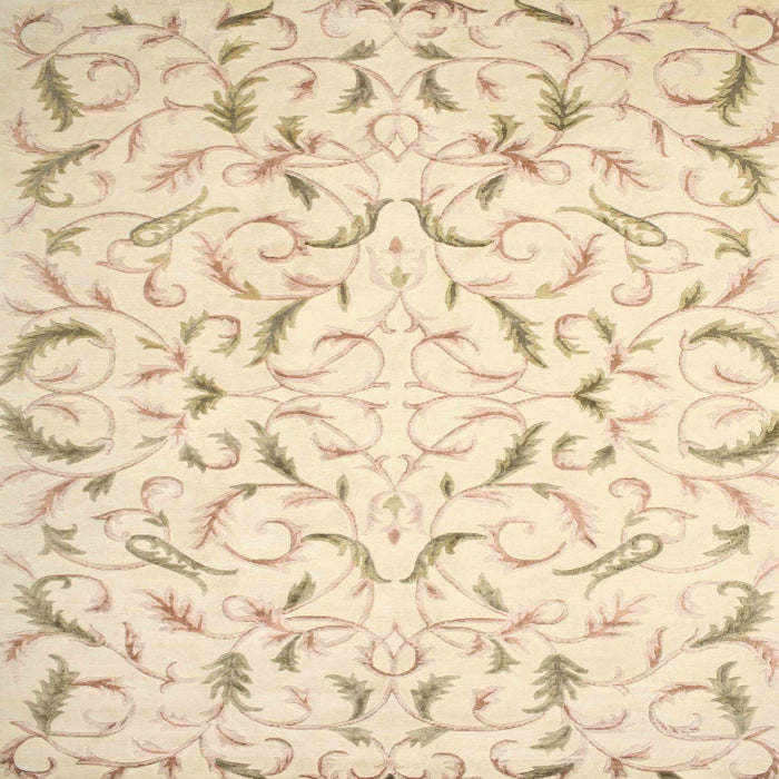 Square Traditional Golden Blonde Gold Persian Rug, tr2050