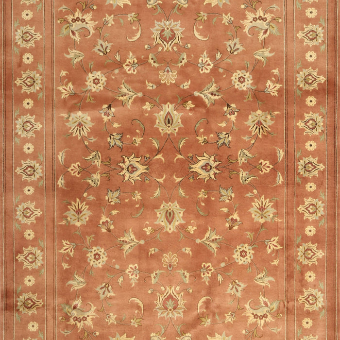 Machine Washable Traditional Orange Rug, wshtr2051